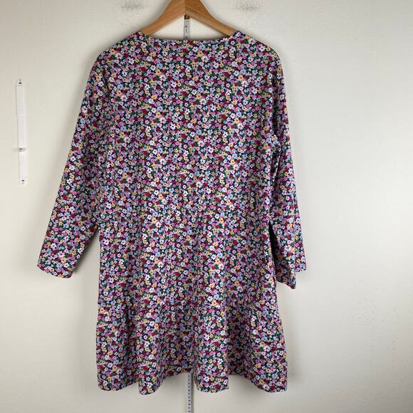 Tuckernuck Lucy Dress Size XL Ditsy Floral Blue Pink Cotton Mini Pomander Place - Picture 7 of 11